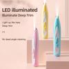 New Dog Paw Trimmer with LED Light Fully Waterproof Pet Hair Trimmer with LED Display Dog Clippers for Grooming 18mm Widen Blade