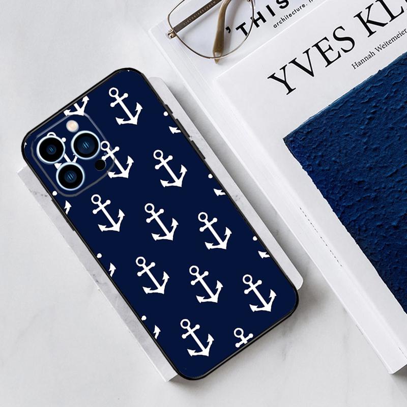 Anchor Boat Case For iPhone 17 Air 15 14 13 12 11 16 Pro Max Mini 15 16 Plus 16e Funda Silicone Cover
