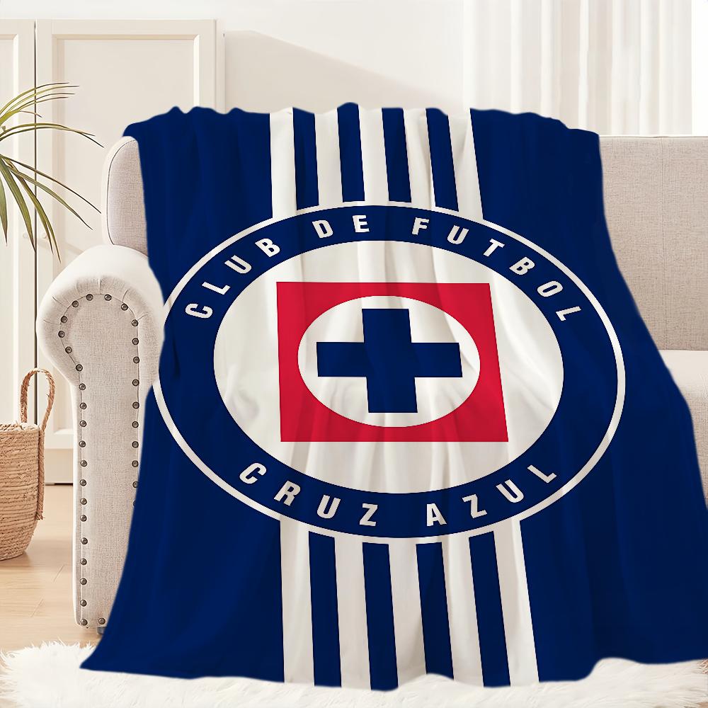 C-Cruz Azul F-Fútbol Club Fußballdecke Decke für Couch Sofa Reisen Zuhause Wandern Picknick Bett Bettwäsche Flanelldecke Geschenk