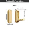 A84E-4PCS Gold Foldable Wall Hooks, Metal Foldable Hooks Wall Wount For Bathroom, Kitchen, Bedroom