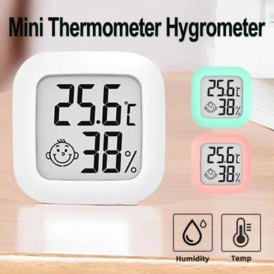 2024 Mini LCD Digital Thermometer Hygrometer Innenraum Elektronisches Temperatur-Feuchtigkeitsmessgerät Sensor Messgerät Wetterstation für Zuhause