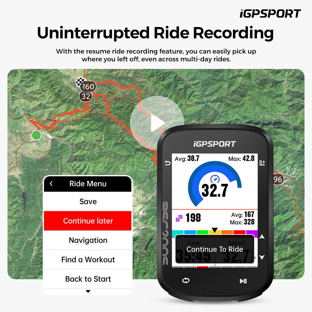 BSC200S Colorful GPS Bike Computer iGPSPORT Cycle Wireless Speedometer Bicycle Cycling Odometer Sync for Strava