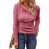 Ladies Casual Solid Color  Strip Solid Color Slim Fit Round Neck Stitching Lace Sleeve T-Shirt
