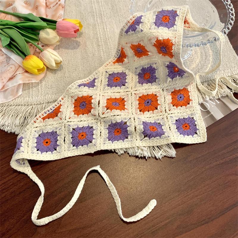 

Вишневое кружево Треугольный платок для волос Девочки Праздничный Ретро Повязки для волос для женщин Выходной Макияж Укладка Бандана Головной платок Головной убор