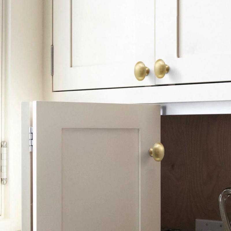 Poignées de Meuble Ovales en Alliage de Zinc à Trou Unique Disponibles en Plusieurs Couleurs Adaptées aux Poignées d'Armoire de Cuisine et aux Boutons de Tiroir
