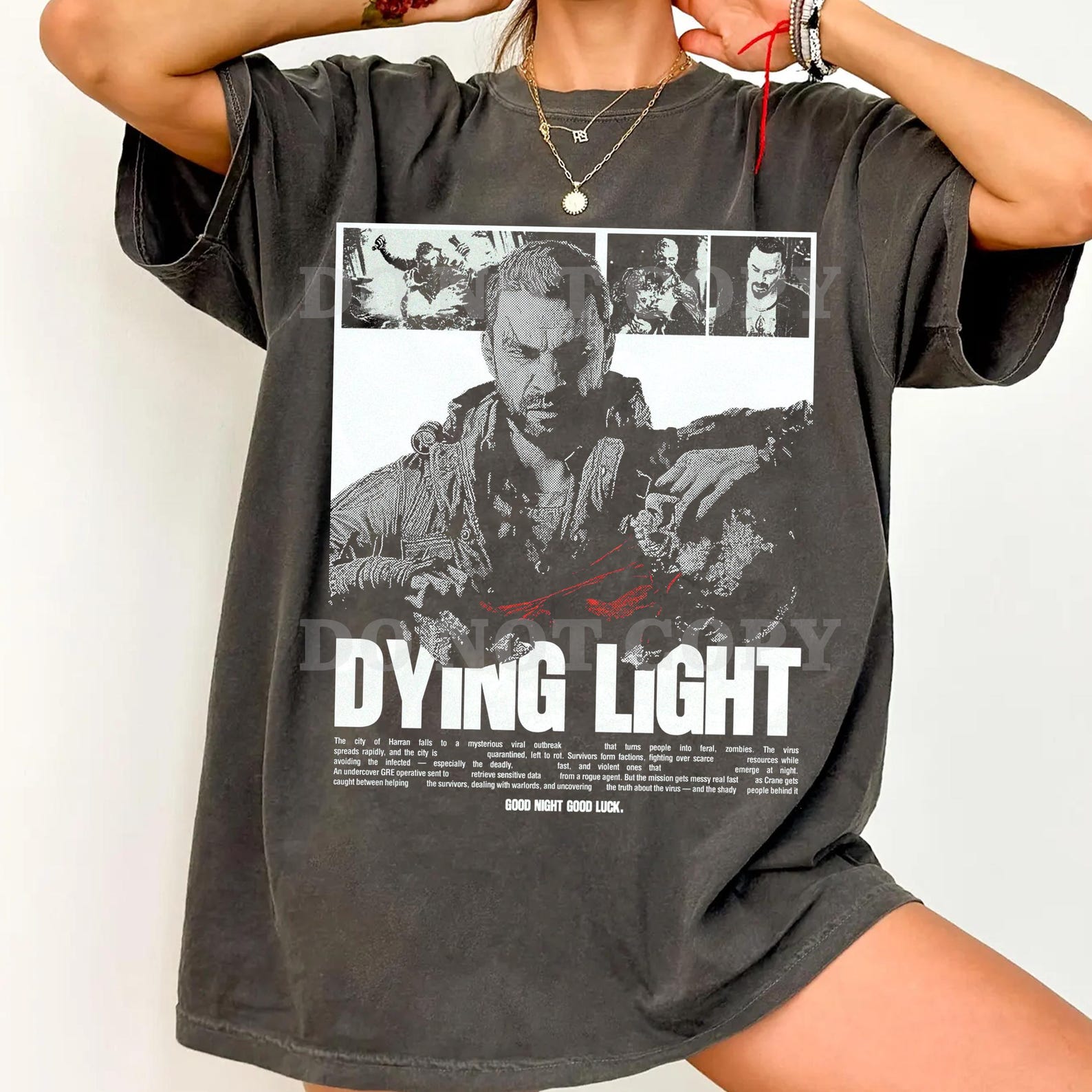 Comfort Colors Dying Light Video Game T-Shirt – Zombie Apocalypse Graphic Tee 2XL