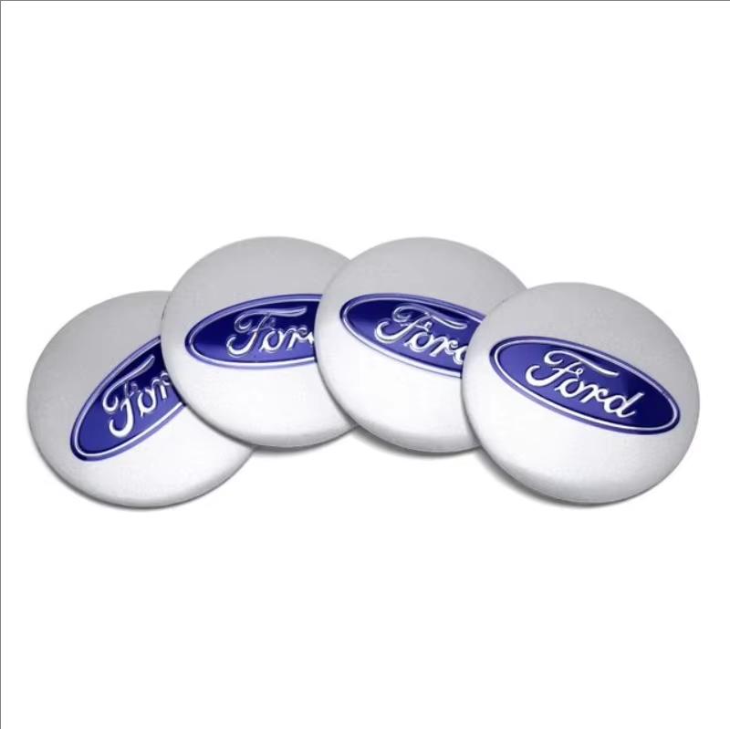 4pcs Car Wheel Stickers 56mm Auto Center Hub Cap Decal For Ford ST Line Focus Mustang Fiesta Puma Ranger Kuga MK7 MAX F150 Monde CVW1