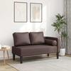 VidaXL Chaise Longue with Brown Faux Leather Cushions, Upholstered Sofa, Sofa for Bedroom, 2-seater Sofa, 4007566