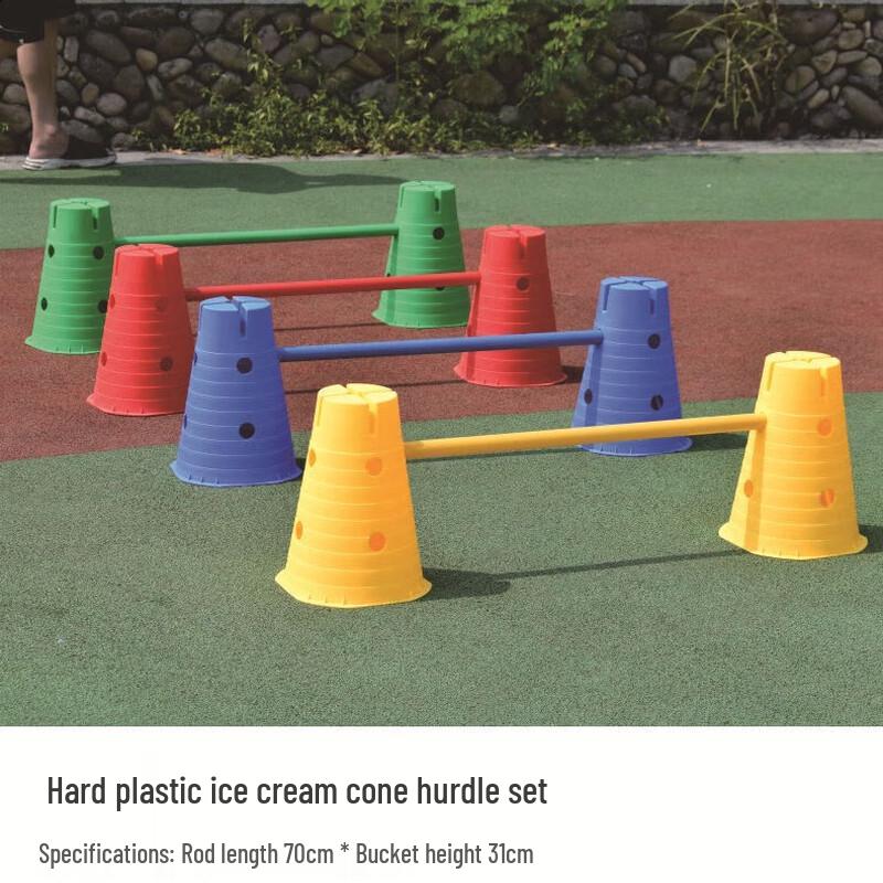 Kindergarten Outdoor Sensory Training Hurdles - Large Plastic Set