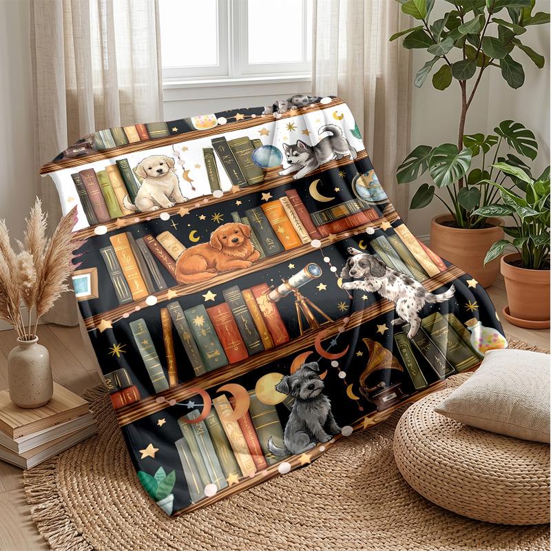 Jeweled Wolf Portrait Theme blanket Lightweight Warm Flannel Blanket Decorative Throw Blanket for Home Decoration