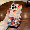 Rainbow Floral Oil Painting Clear TPU Phone Case For IPhone 15 14 13 12 11 Pro Max X XR XS 8 7 Plus, Shockproof Protective Cover