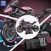 Cyberpunk Pink Motorcycle Desktop Decorations 2045PCS Racing Building Block Model  Kid Toys Christmas Easter Festive Gift Giving