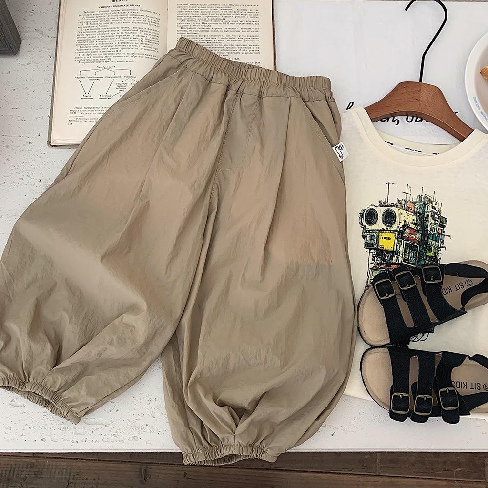 

Детские летние повседневные брюки от комаров - Универсальная длина девять точек для мальчиков и девочек 110 cm