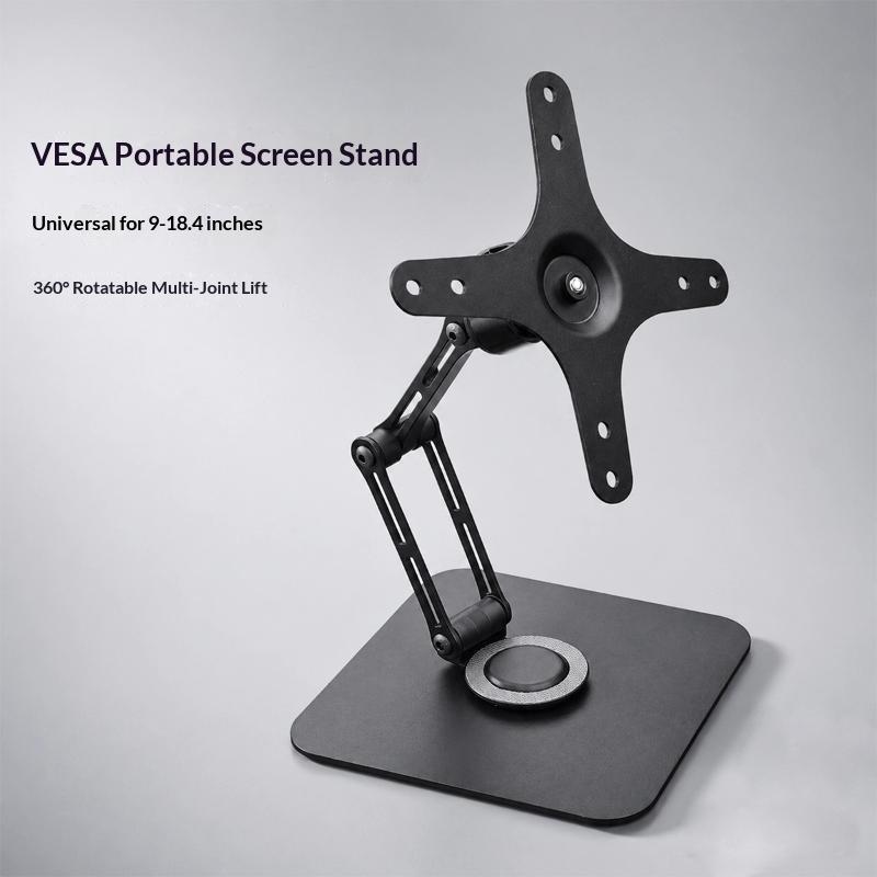 Faltbarer Monitorständer 360° Drehung Mehrwinkelverstellbar Schwerlast Monitorarm Halterung Für 9-18,4 Zoll Bildschirm