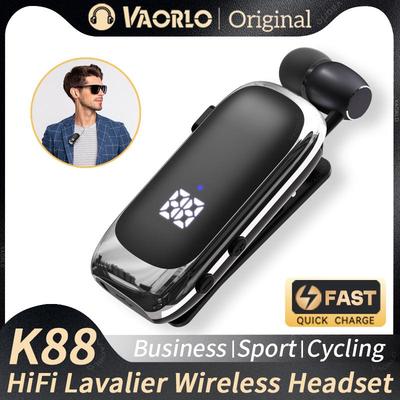 K88 Lavalier Üzleti Vezeték nélküli Headset Bluetooth 5.4 Hívás/Zene 20 órás Vibrációs Emlékeztető Mikrofonnal Zajszűrő Fülhallgató