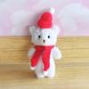 6pcs New Christmas Teddy Bear 16cm Size Bag Decor Xmas Tree Charm Plushie Multi-color Cute Animal Pendant Holiday Decor