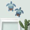 Wooden Beach Wall Art Vintage Sea Turtle Duck Bird Wall Decor Rustic Farmhouse Coastal Ocean Hanging Ornament for Living Room Bedroom
