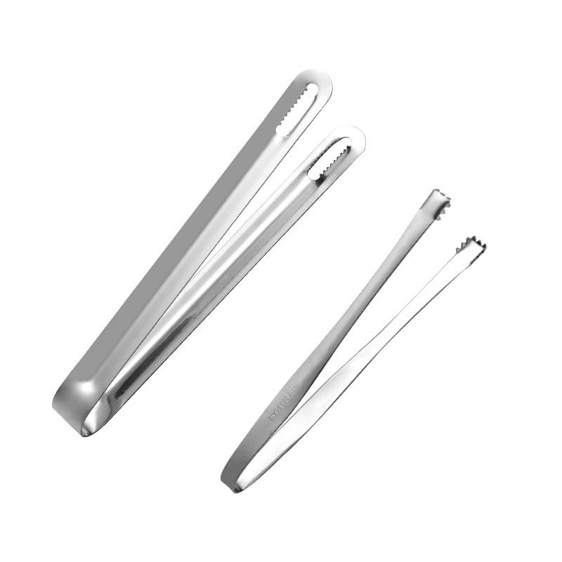 Stainless Steel New C Shaped Ice Clamp Hotel KTV Bar Ice Cube Holder Internal Tooth Ice Clamp Creativity Food Tongs