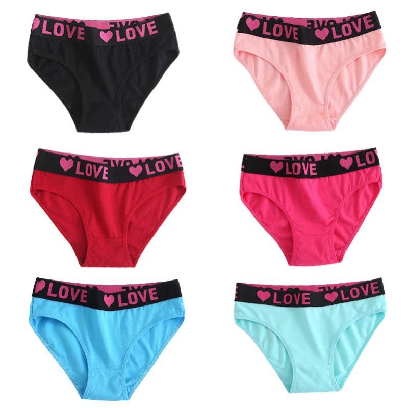 Ladies Spring and Summer Simple Love Comfortable Breathable Sports Waist Triangle Briefs