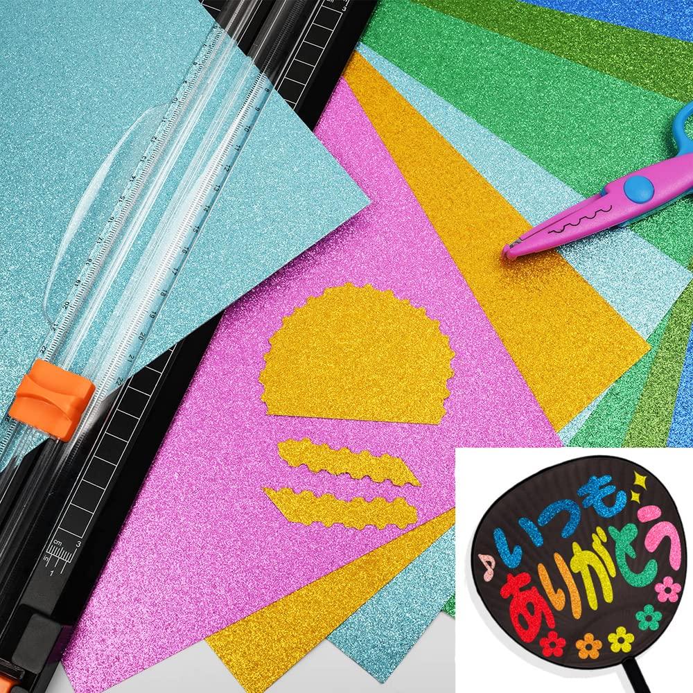 Glitter Sticker for Jumbo A4 Assorted Cut To Your Cheering Fan DIY 10 Sheets Sheets, Type, Fans, 10-Color Set, Size, Colors, Liking, Material, Crafts,