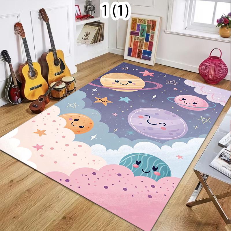 1 Soft Non Slip Floor Mat with Cute and Playful Patterns Suitable for Childrens Living Rooms Iving Rooms and Bedrooms As Carpets