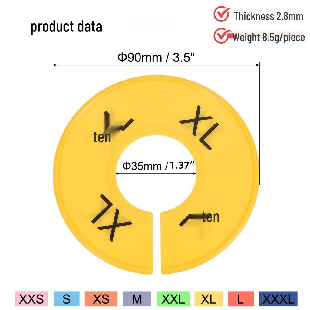 Colorful Clothing Size Divider Rings – Hot Selling Apparel Organizers