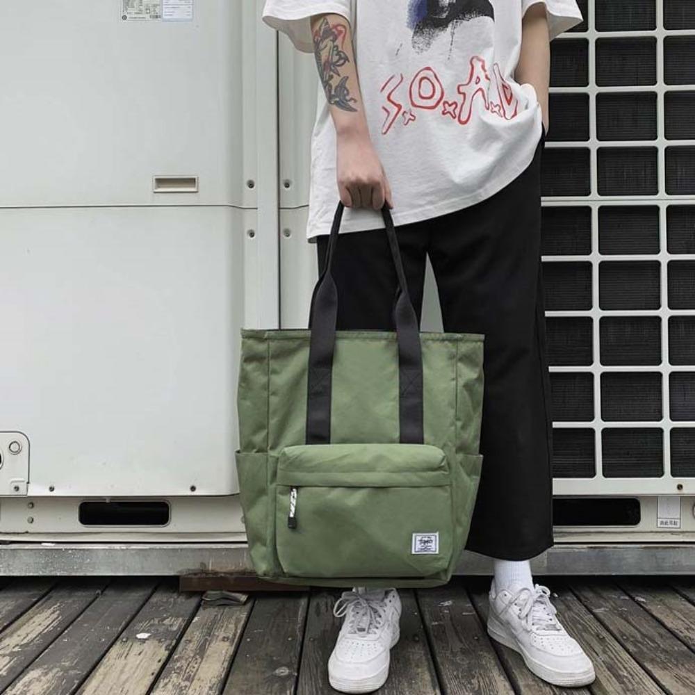 

Водонепроницаемая женская сумка-тоут большой вместимости, женские сумки, мужская сумка через плечо, школьная сумка зелёный