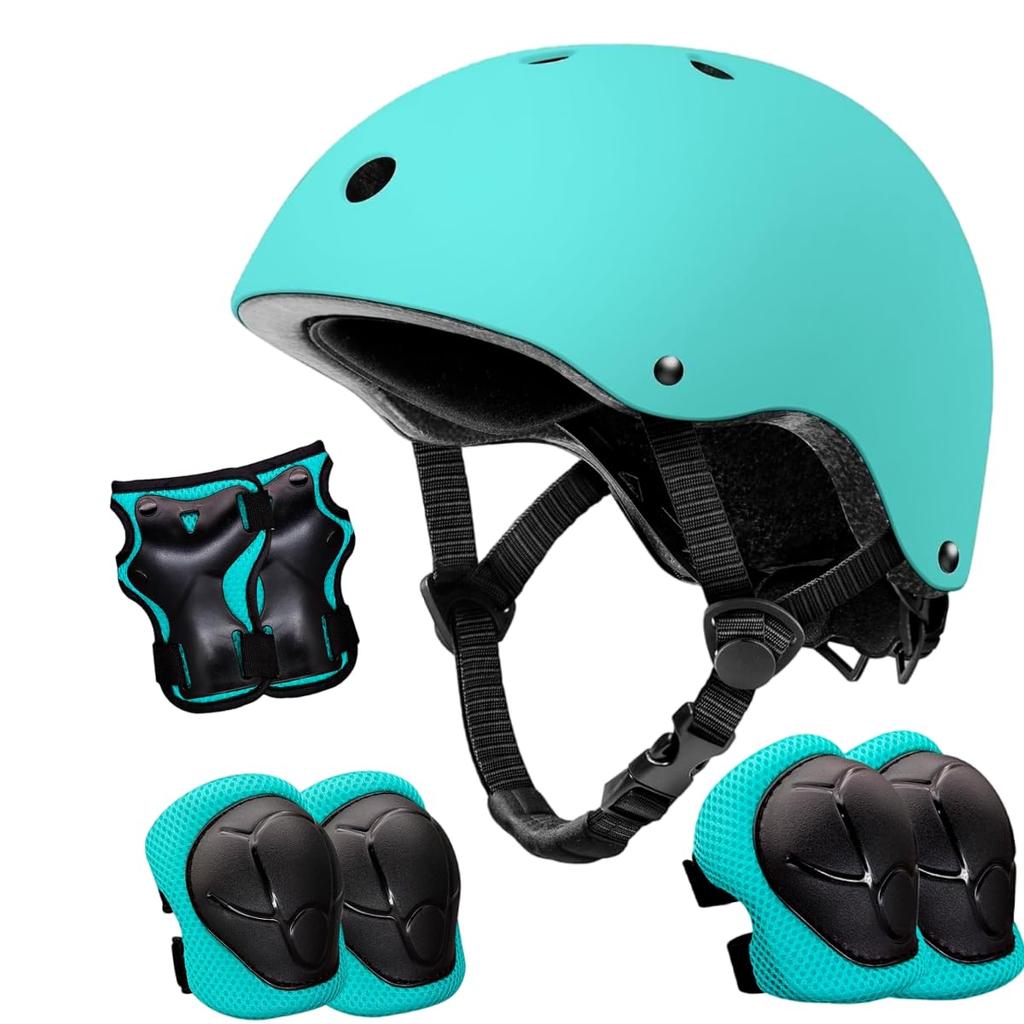 Little Bean Helmet and Protector Adjustable Highly and for and Cycling S Kids' Set, Size, Lightweight, Sturdy, Breathable, Bicycles, Skateboards,