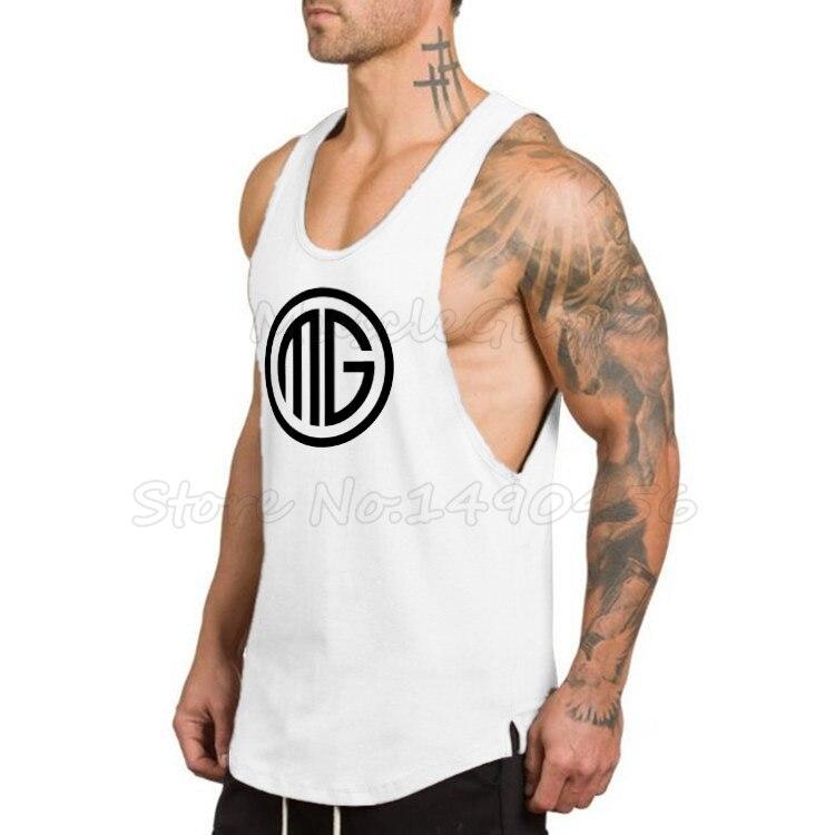 Muscleguys Brand Fitness Mens Tank Top Bodybuilding Clothes Gyms Shirts Slim Fit Vests Cotton Singlets Muscle Stringer Tanktop