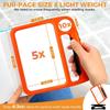 With 3 Light Mode Illumination Handheld Magnifier 5X 10X Reading Magnifier  Books Inspection
