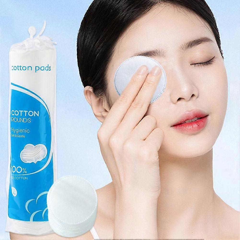 120pcs Sandwich Round Cotton Pads Gentle Skin Double-Effect Cleansing Disposable Face Wash Makeup Remover Cotton