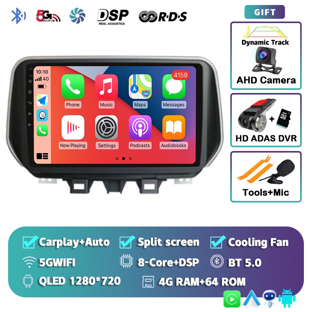 Android 14 Carplay Auto 4G+WIFI Car Radio For Hyundai Tucson IX35 2018 2019 2020 Multimedia Video Player Navigation GPS Stereo