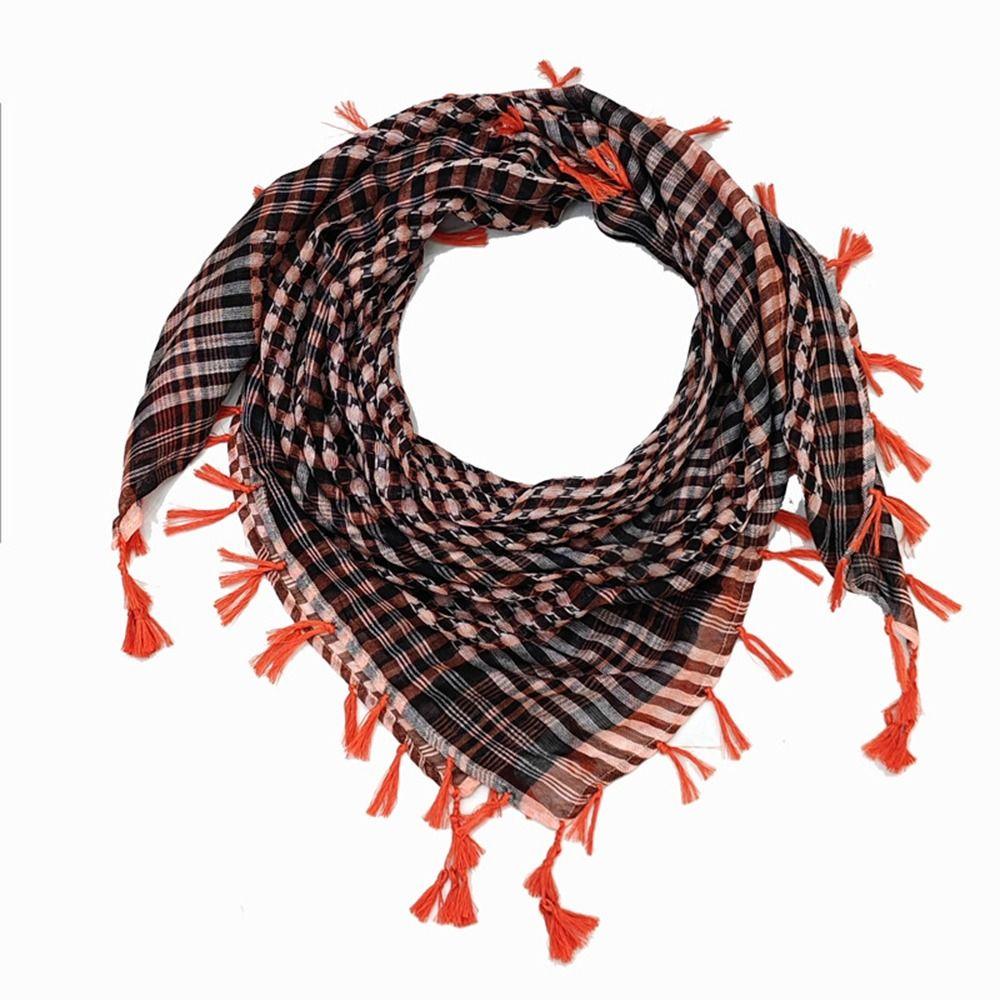 with Tassel Head Neck Scarf Costume Desert Scarf Arabic Scarf Arab Shemagh Headscarf for Men Women