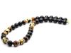 Ishiki 4A Gold Carved Dragon Onyx 20mm Necklace with Natural Tiger Eye Stones (16mm) Good luck with money, career, and wealth. Includes original