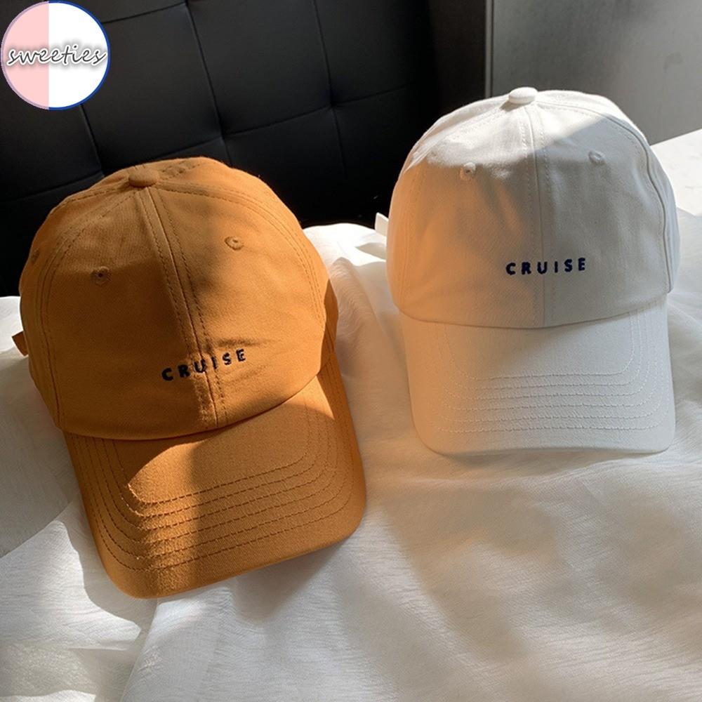 Letter Embroidered Baseball Cap Fashion Trend Versatile Casual Soft Top Curved Brim Sun Protection Baseball Cap