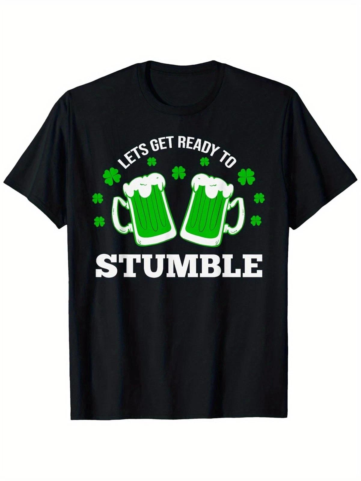 Lets Get Ready To Stumble Shirt Funny St Patricks Day Beer Tee M