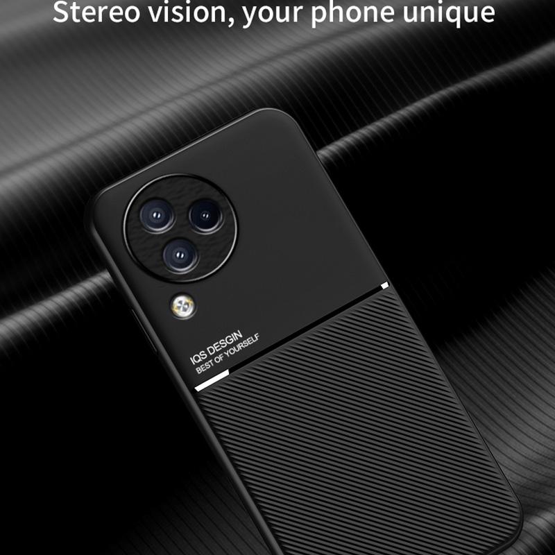 Lines Imprinted Phone Cover for Xiaomi Civi 3 5G,Leather+TPU Case with Built-in Magnetic Holder Metal Sheet