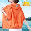 Mother's Sunscreen Clothing Women's Summer Lightweight Short Jacket Loose Large Size Hooded Sunscreen Clothing Shirt