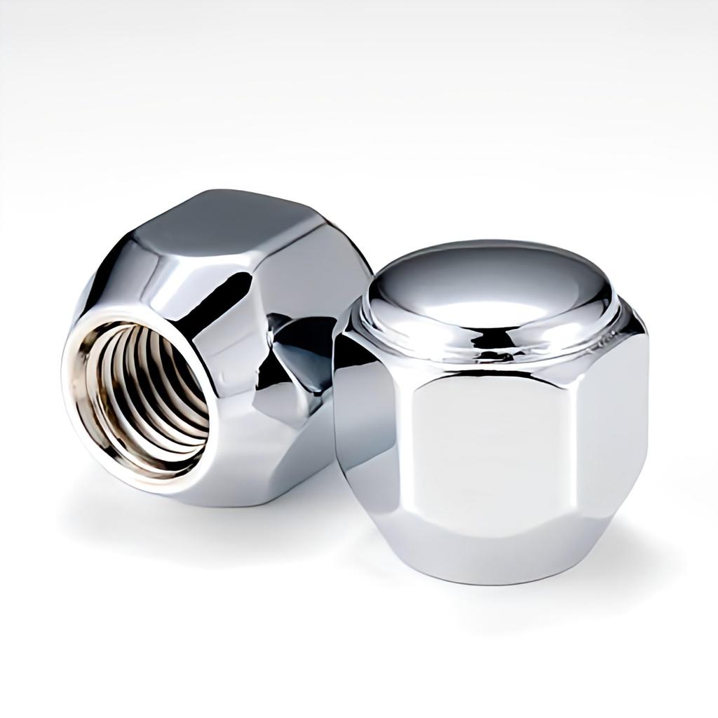 Daihatsu Light "Genuine Type" 4 Hole Aluminum Wheel Nuts Chrome Plated 16 Pieces