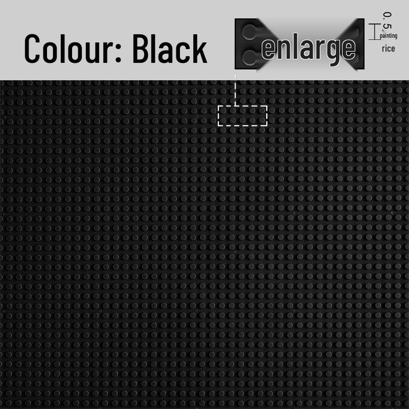 

Базовая пластина с мелкими выступами для стены из строительных блоков, игрушки для детского сада «Сделай сам», совместима с LEGO 40x40 cm (50x50 studs) чёрный