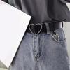 Adjustable Women Belt Heart Buckles Alloys D Rings Embellishment Stylish Accessory For Work Or Weekends Outfits