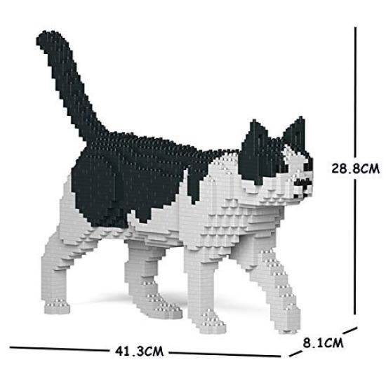 JEKCA Jekka Block Schwarz-Weiß Katze Bildhauer Katze Bildhauer 11S-M02