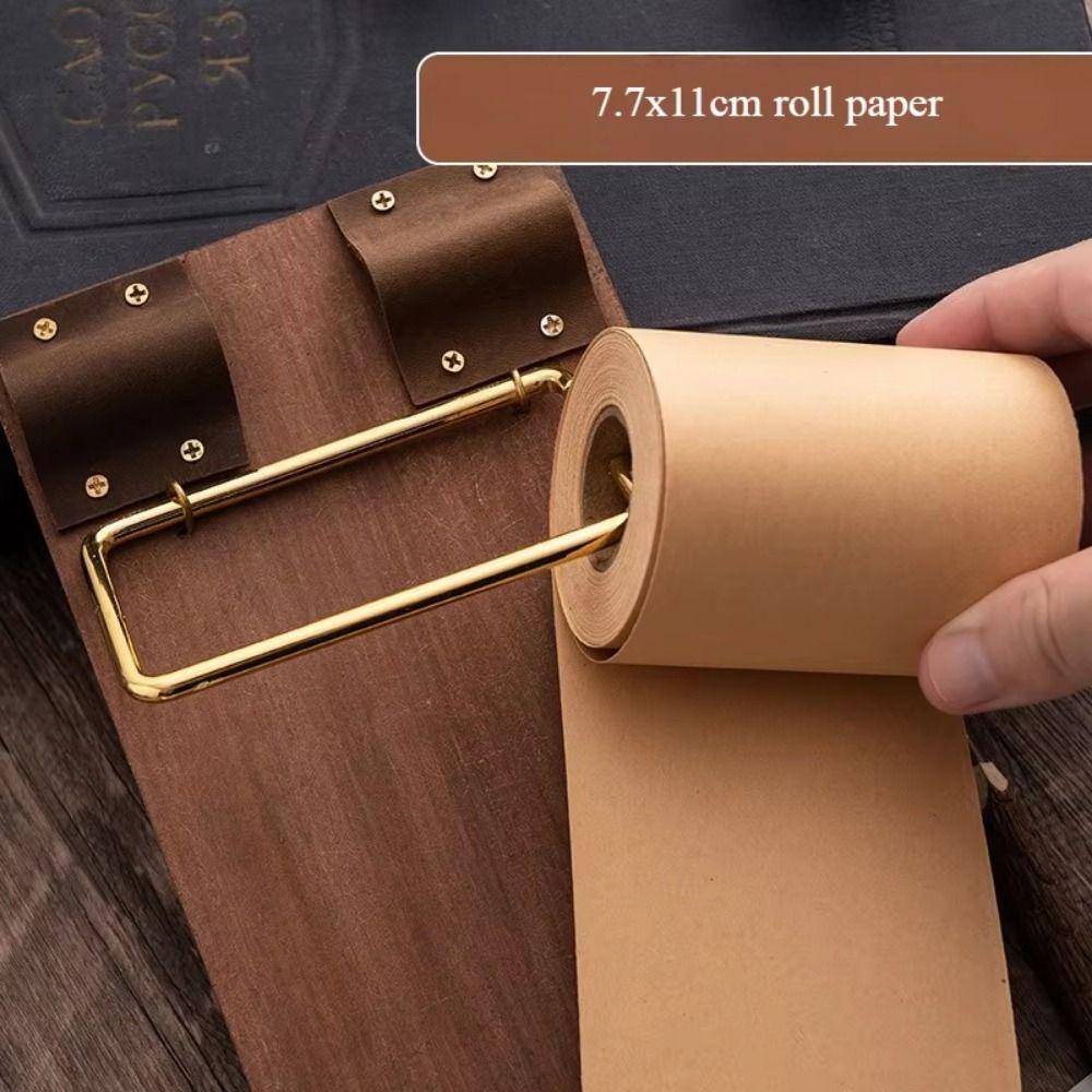Tear-Off Roll-Up Sticky Note Board Retro Wooden Memo Clipboards  Office Accessories