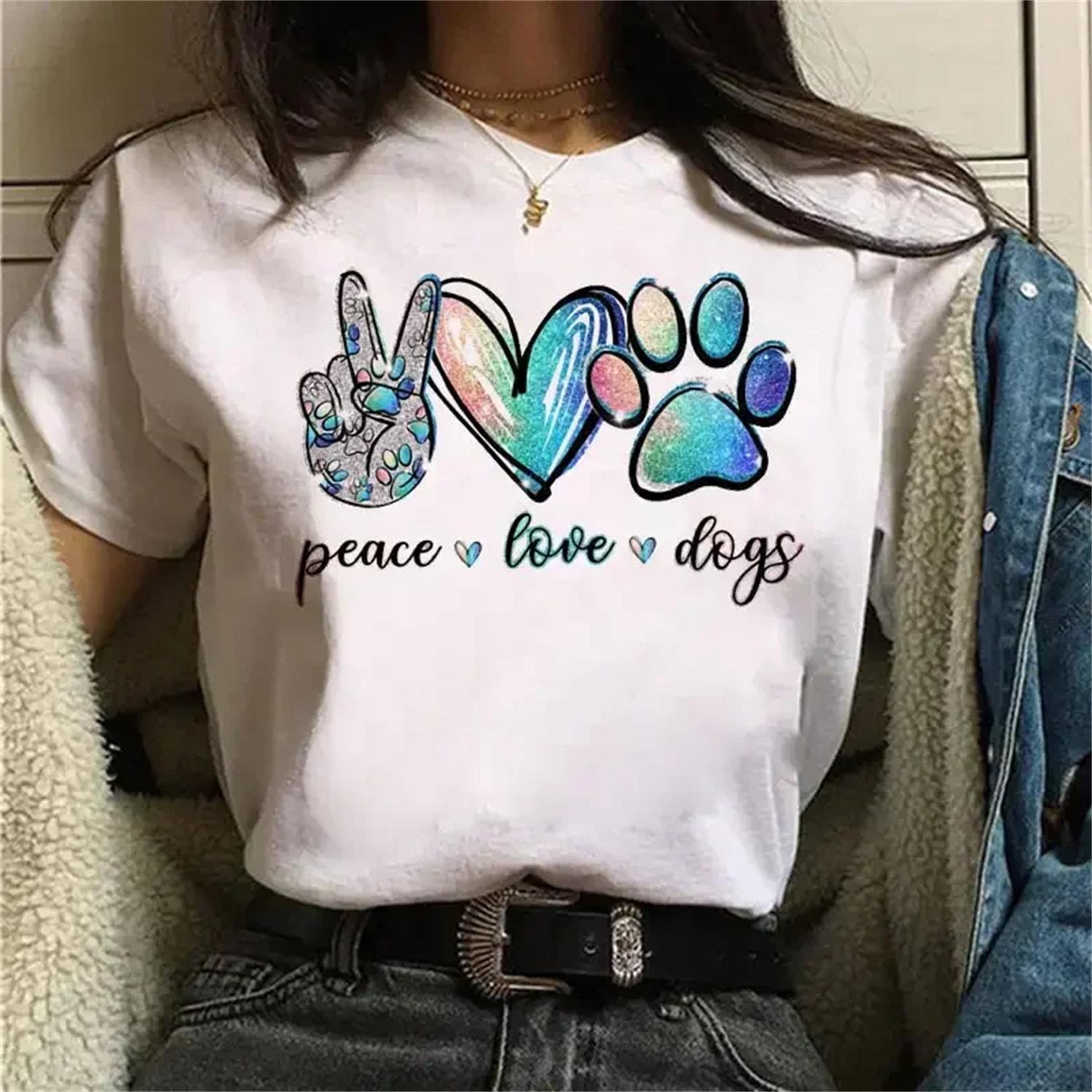 

Summer New 90 ’s Leopard Heartbeat Short Sleeve Print Clothing Women s T-Shirt Harajuku Graphic Clothing Women s Top,Drop Ship XXXXXL білий