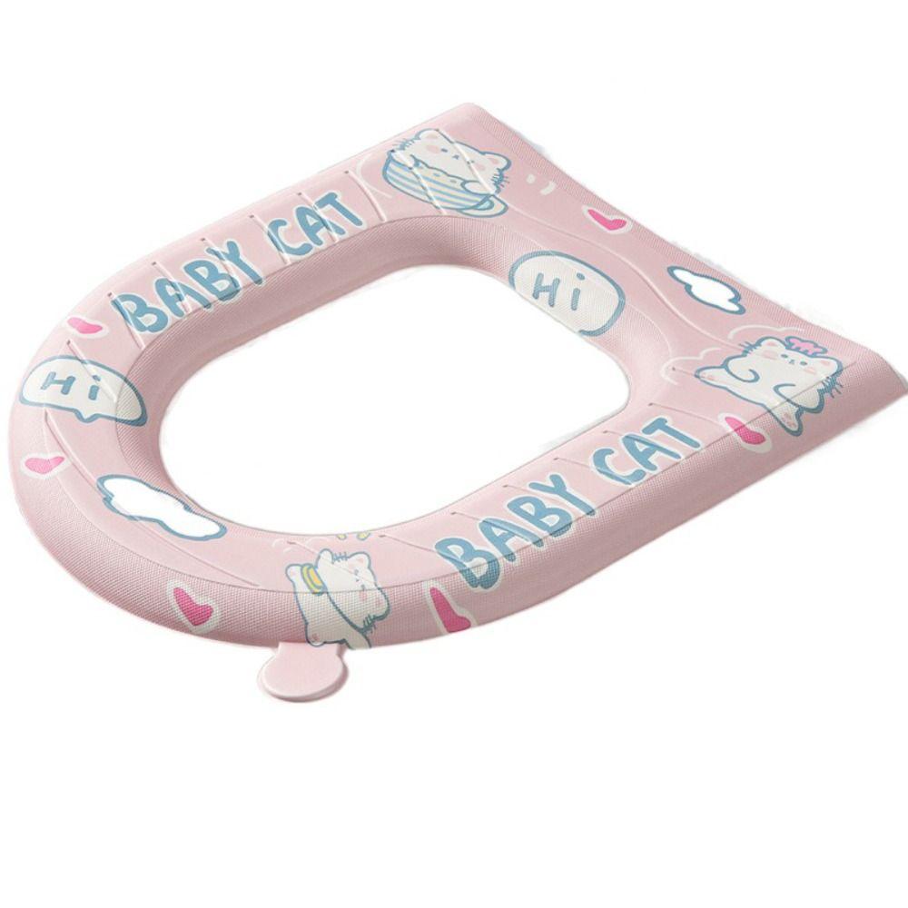 With Handle Toilet Seat Cushion Waterproof Closestool Mat Universal Toilet Pad  Household
