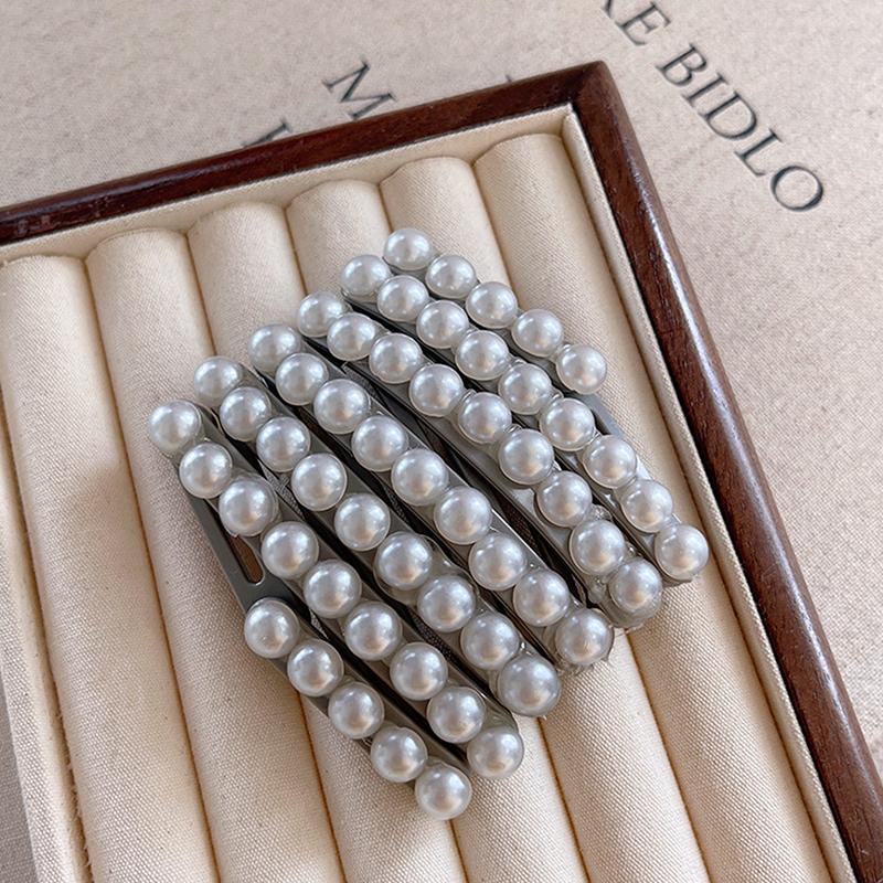 Elegant Pearl Convenient Foldable Plastic Hairband For Women Girls Travel Stretchable Headband Hair Band Hair Accessories