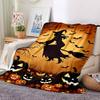 1pc Halloween Witch Blanket, Lightweight Flannel Throw For Sofa, Bed, Travel, Camping, Livingroom, Office, Couch, Chair