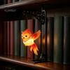 Birthday Surprise for Fans Magical Bookshelf Lamp with Owl Phoenix And Stag Figures, Vintage Iron Stand Warm Nighttime Reading Light, Light Decorative