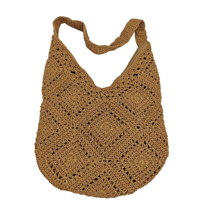 

Женская модная и стильная сумка кроссбоди ручной работы, универсальная для поездок на работу, вязаная из хлопковой нити ромбовидная женская сумка Without lining