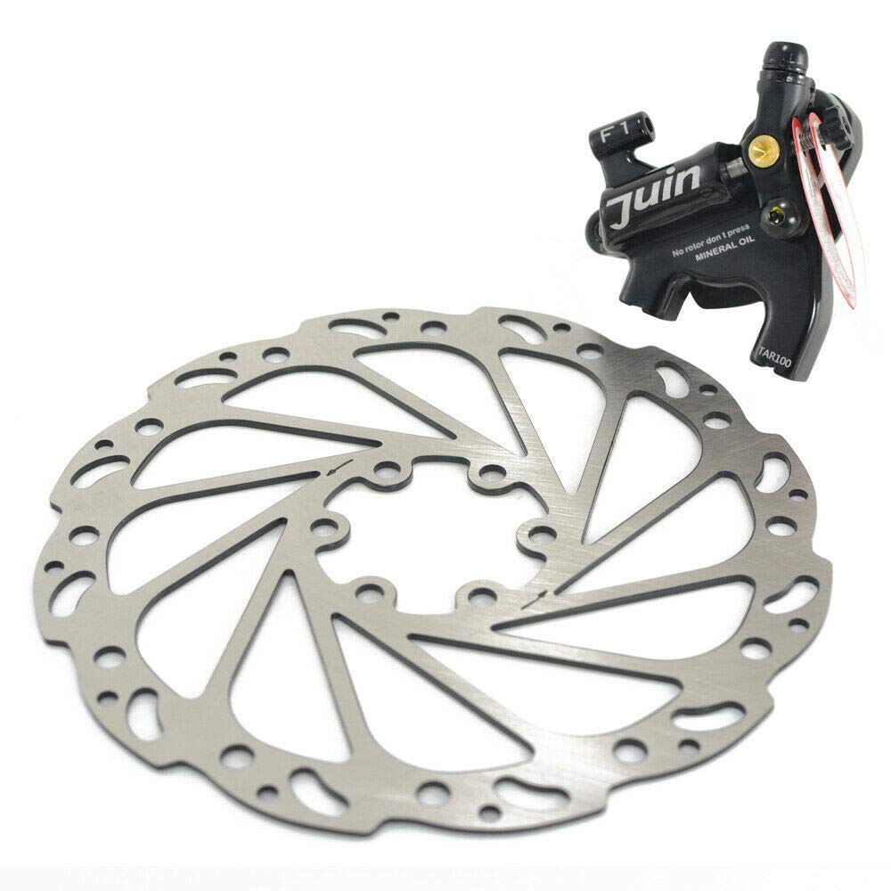 JUIN TECH F1 Hydraulic Flat Mount Road CX Disc Brake Set 160mm with JT1909 Rotor,Black,